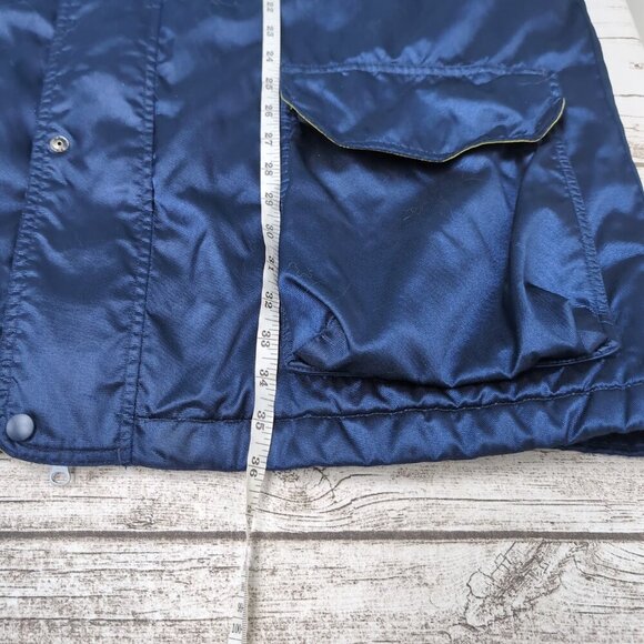 90s Nike Parka Sherpa Lined Stadium Jacket Long Men’s Size XXL Blue Big Swoosh - Picture 4 of 11